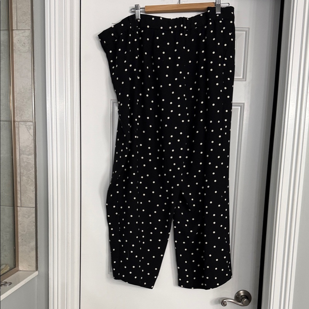 Talbots Black Pants with White Dots